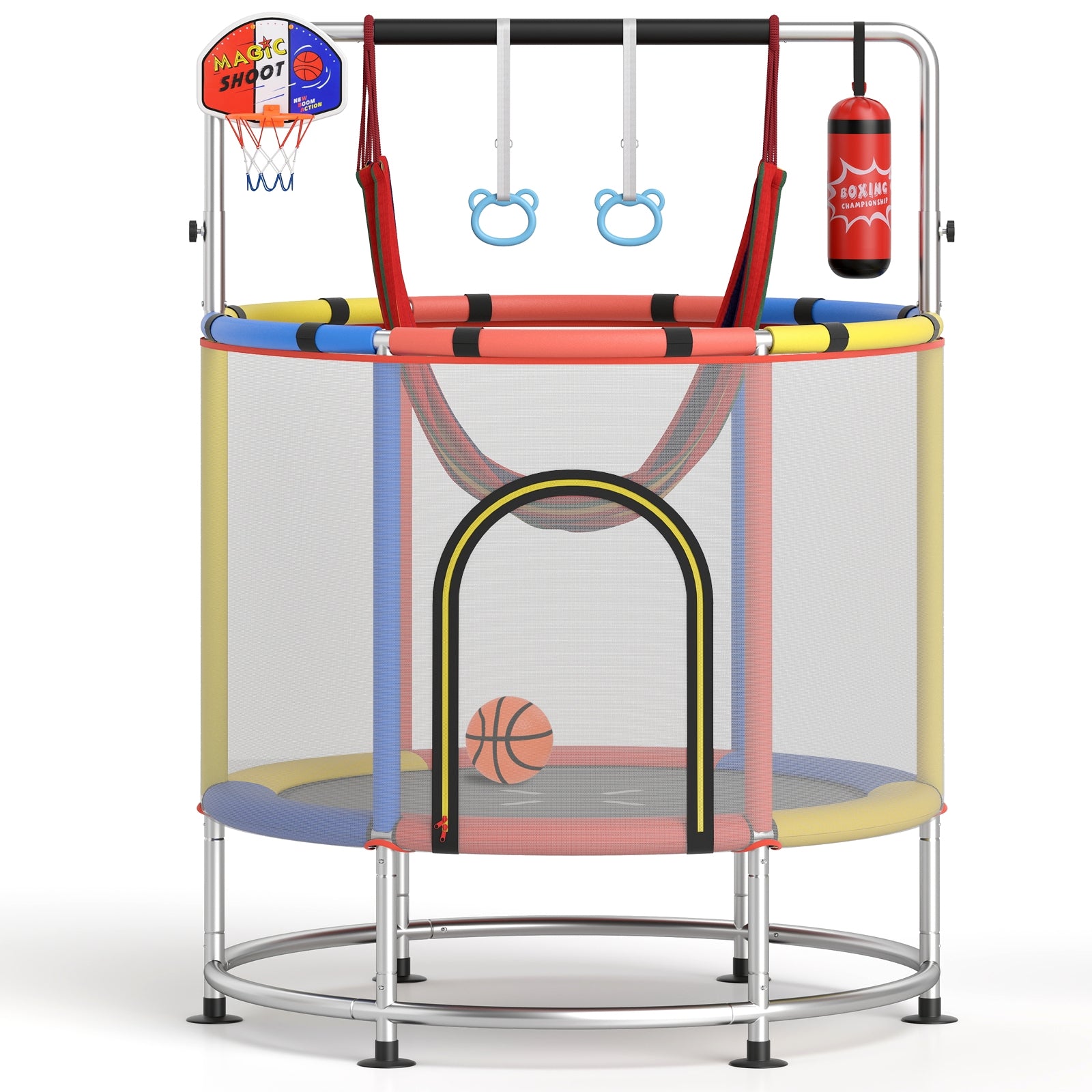 55" Kids Trampoline Gift for for 3-6 Years Old Boys and Girls, Red Trampolines at Gallery Canada