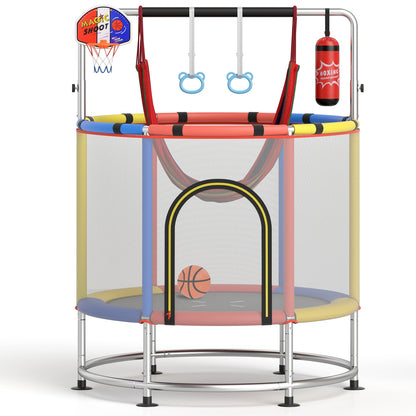 55" Kids Trampoline Gift for for 3-6 Years Old Boys and Girls, Red Trampolines at Gallery Canada