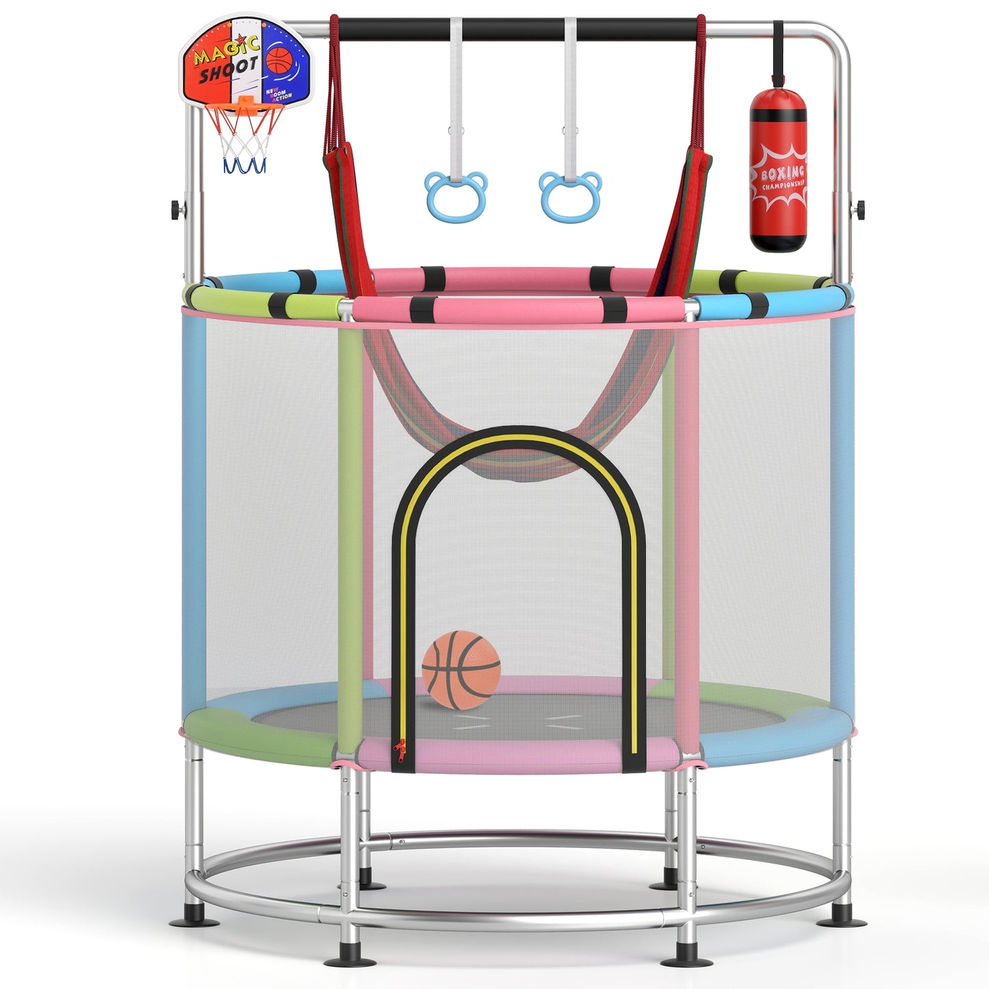 55" Kids Trampoline Gift for for 3-6 Years Old Boys and Girls, Pink Trampolines at Gallery Canada