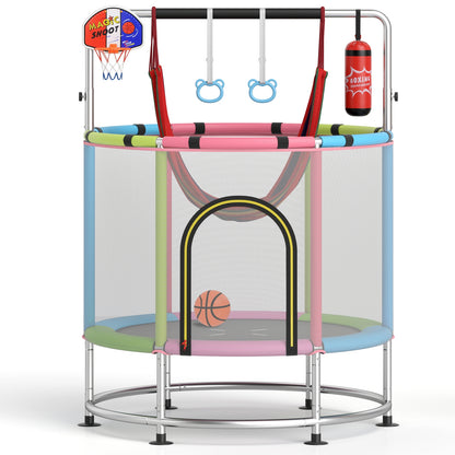 55" Kids Trampoline Gift for for 3-6 Years Old Boys and Girls, Pink Trampolines at Gallery Canada