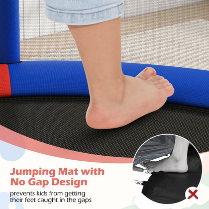 55" Kids Trampoline Gift for for 3-6 Years Old Boys and Girls, Red Trampolines at Gallery Canada