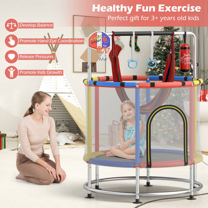 55" Kids Trampoline Gift for for 3-6 Years Old Boys and Girls, Red Trampolines at Gallery Canada