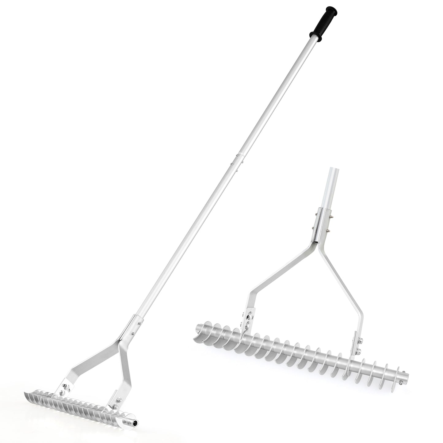20 Inches Wide Aluminum Lawn Rake, 19 Curved Tines, Long Handle Lawn Care Tools Options at Gallery Canada