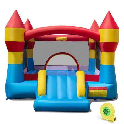 3-in-1 Kids Bouncer With Slide, 480W Blower, Blue Bounce House Blue at Gallery Canada