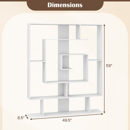 7-Tier Bookshelf Open Display Shelf Rack for Home Office, White Bookcases at Gallery Canada
