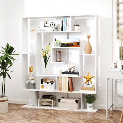 7-Tier Bookshelf Open Display Shelf Rack for Home Office, White Bookcases at Gallery Canada