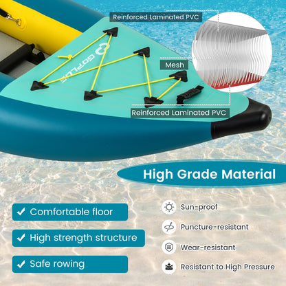 Inflatable 2-person Kayak Set with Aluminium Oars and Repair Kit, Green Surfing at Gallery Canada