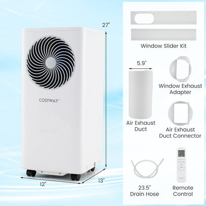 8200/10000 BTU Portable Air Conditioner 3-in-1 Stand up AC Unit with Dehumidifier-8200 BTU, White Portable Air Conditioners at Gallery Canada