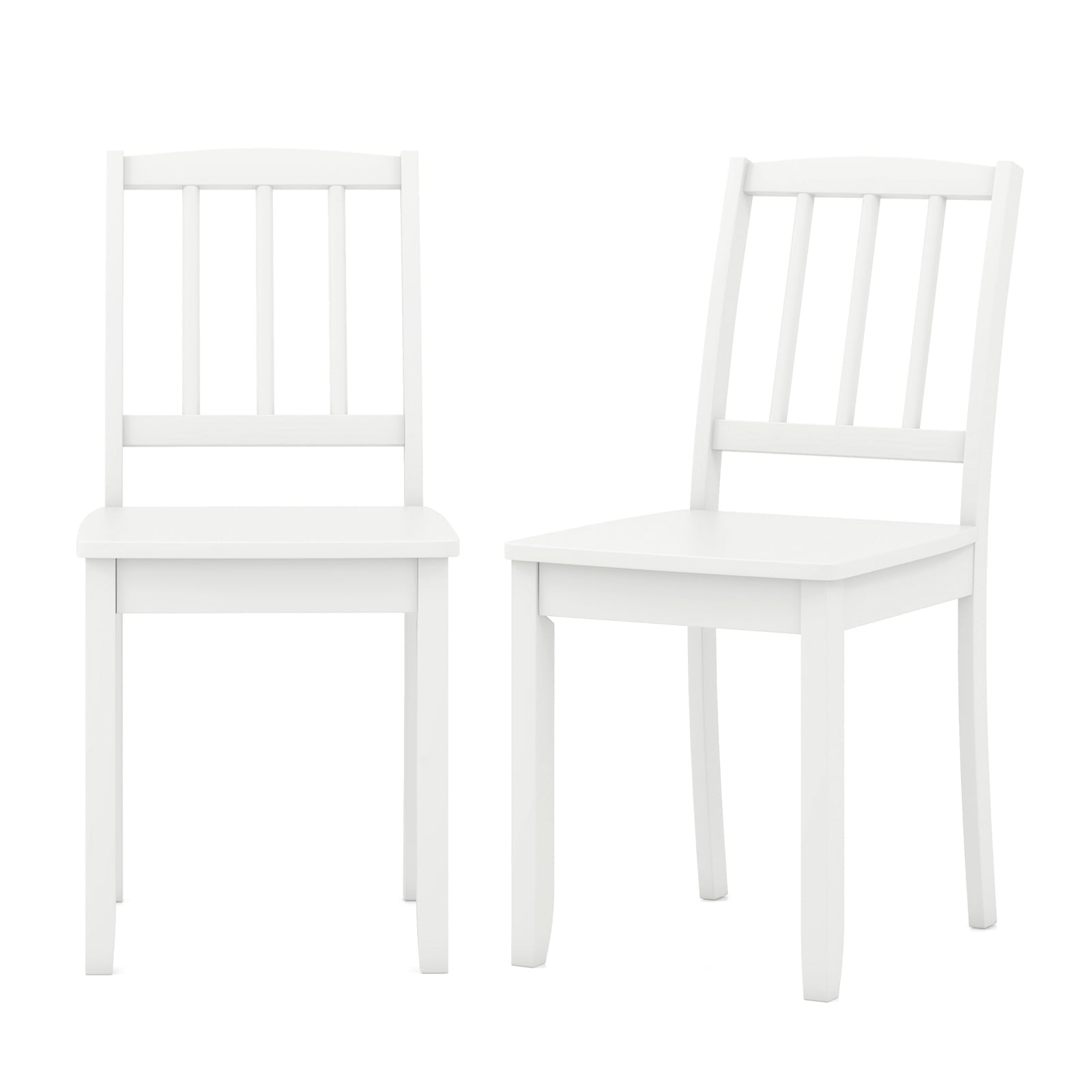 Wood Dining Chair Set Of 2, Rubber Wood Legs, White Dining Chairs at Gallery Canada