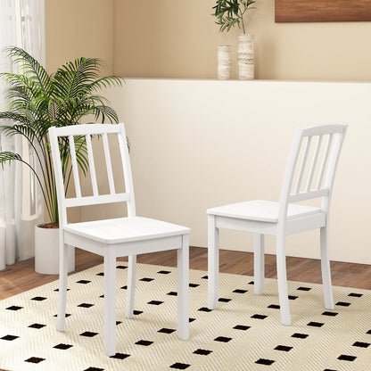 Wood Dining Chair Set Of 2, Rubber Wood Legs, White Dining Chairs at Gallery Canada