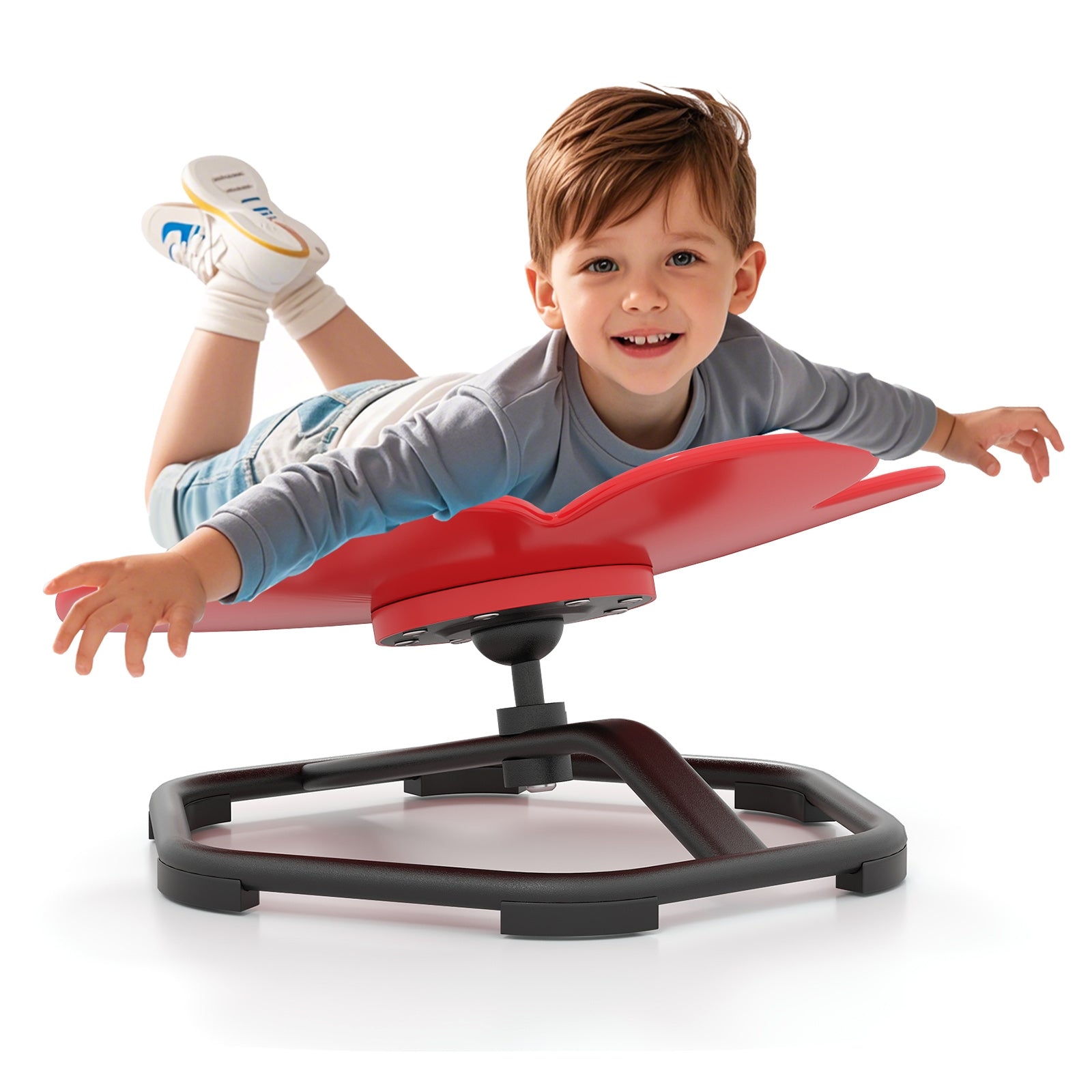 Kids Sensory Swivel Chair Elephant Petal 360° Spinning Chair, Red Kids Chairs & Seating at Gallery Canada