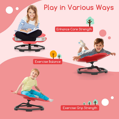 Kids Sensory Swivel Chair Elephant Petal 360° Spinning Chair, Red Kids Chairs & Seating at Gallery Canada