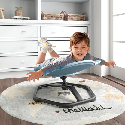 Kids Sensory Swivel Chair Elephant 360° Spinning Chair with Non-Slip Metal Base, Blue Kids Chairs & Seating at Gallery Canada