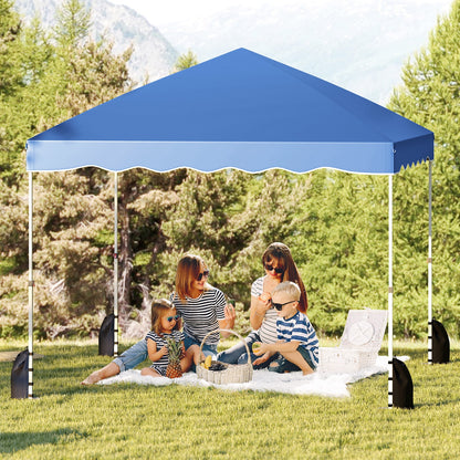 Foldable 10 X 10 Feet Pop up Canopy Tent with Wheeled Bag, Blue Tents at Gallery Canada