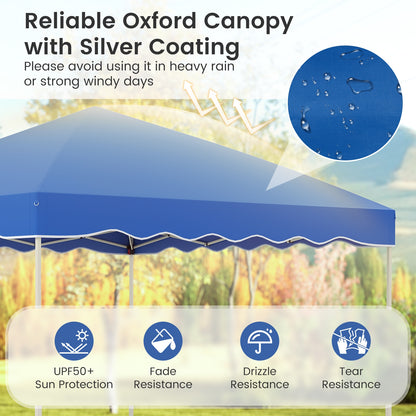 Foldable 10 X 10 Feet Pop up Canopy Tent with Wheeled Bag, Blue Tents at Gallery Canada