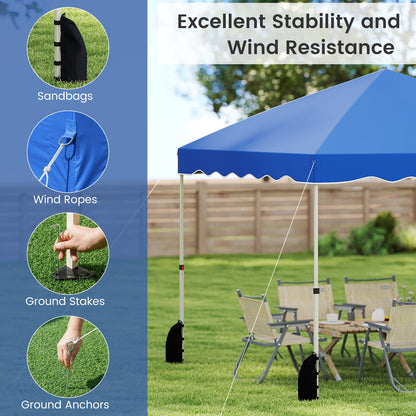 Foldable 10 X 10 Feet Pop up Canopy Tent with Wheeled Bag, Blue Tents at Gallery Canada