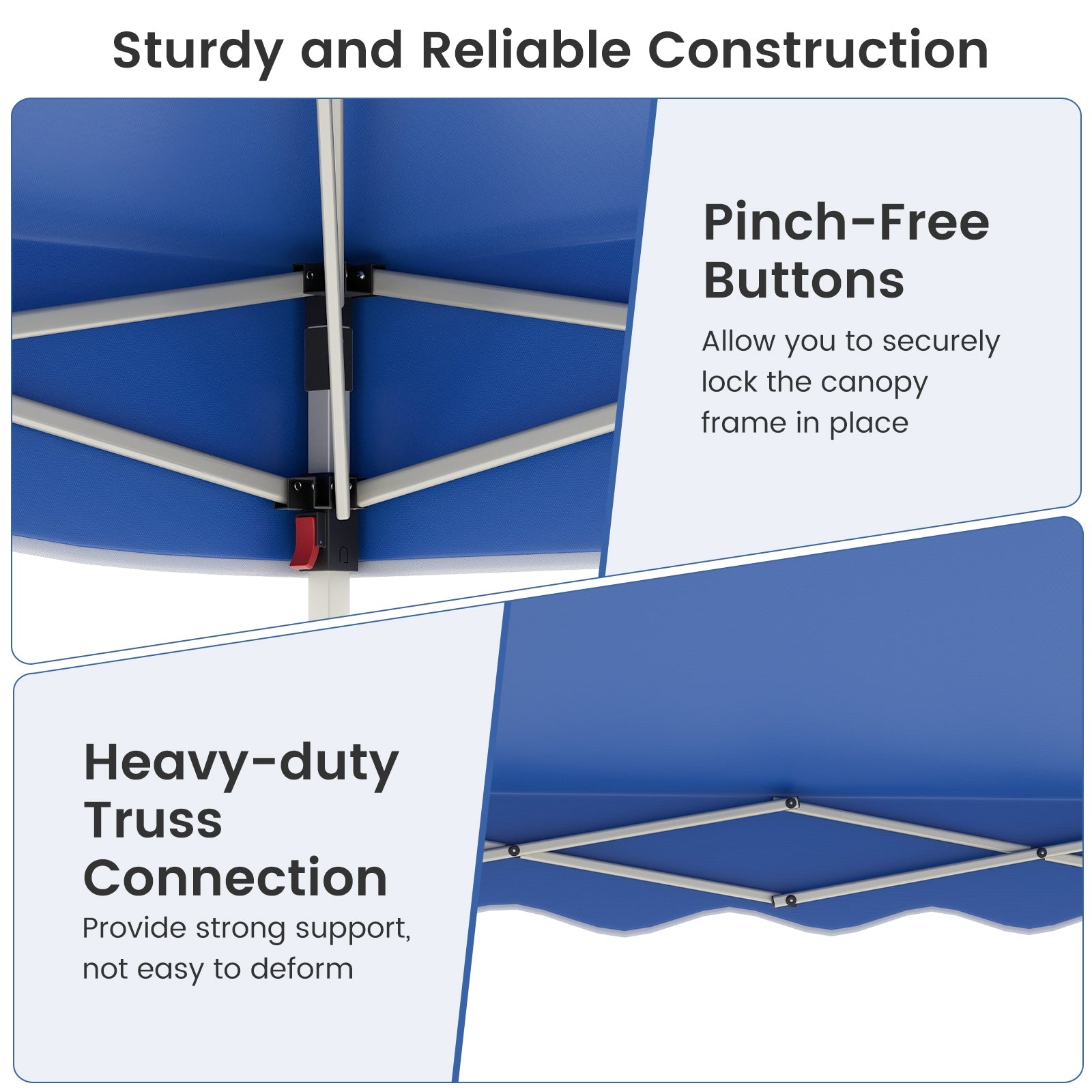 Foldable 10 X 10 Feet Pop up Canopy Tent with Wheeled Bag, Blue Tents at Gallery Canada