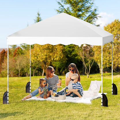 Foldable 10 X 10 Feet Pop up Canopy Tent with Wheeled Bag, White Tents at Gallery Canada