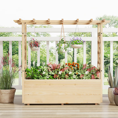 Raised Garden Bed Wooden Elevated Planter Box with Hanging Roof-L Raised Garden Beds at Gallery Canada
