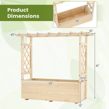 Raised Garden Bed Wooden Elevated Planter Box with Hanging Roof-L Raised Garden Beds at Gallery Canada