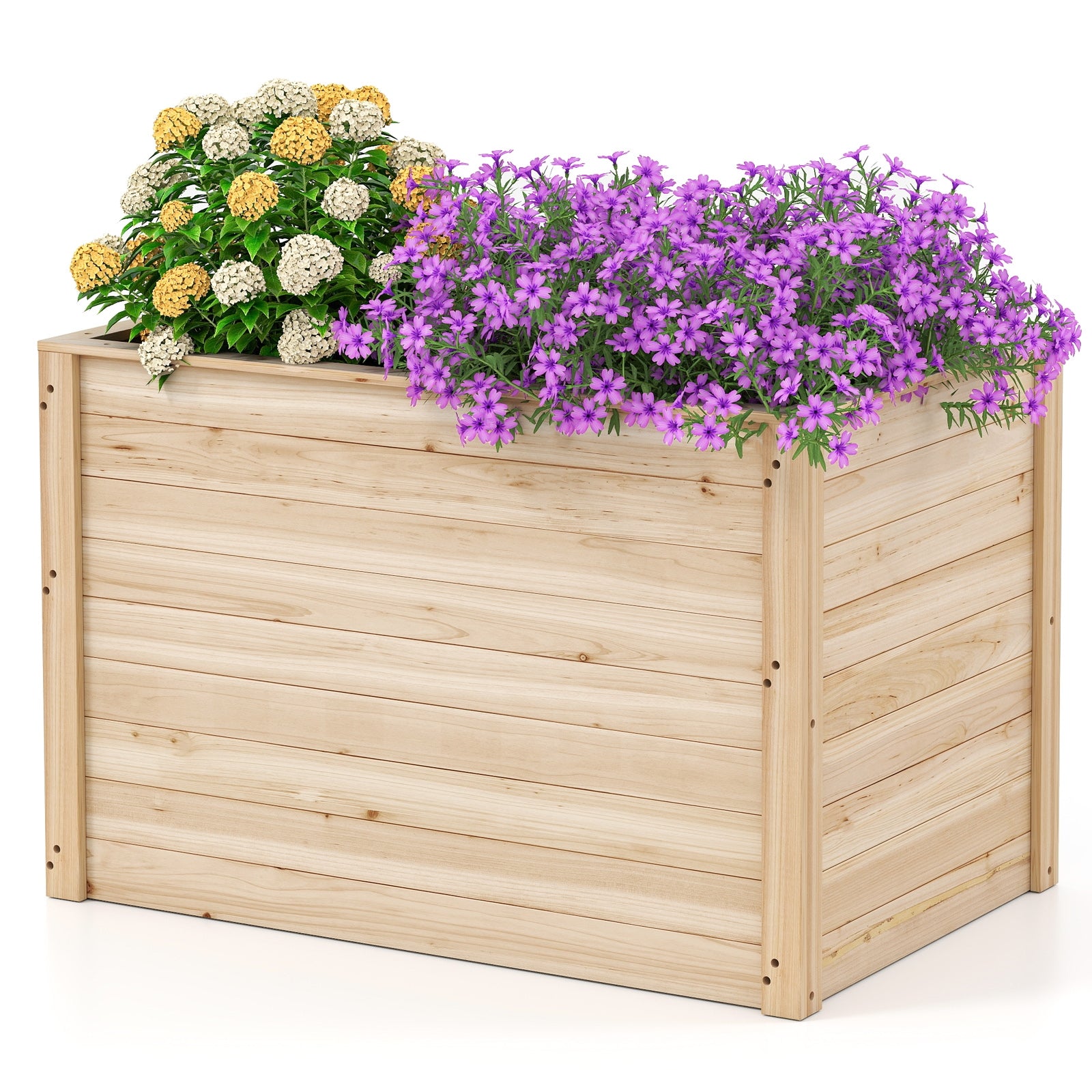 Wooden Raised Garden Bed Elevated Planter Box with Open-Ended Base Raised Garden Beds at Gallery Canada