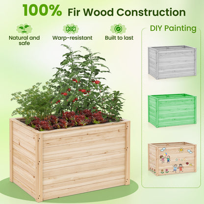 Wooden Raised Garden Bed Elevated Planter Box with Open-Ended Base Raised Garden Beds at Gallery Canada