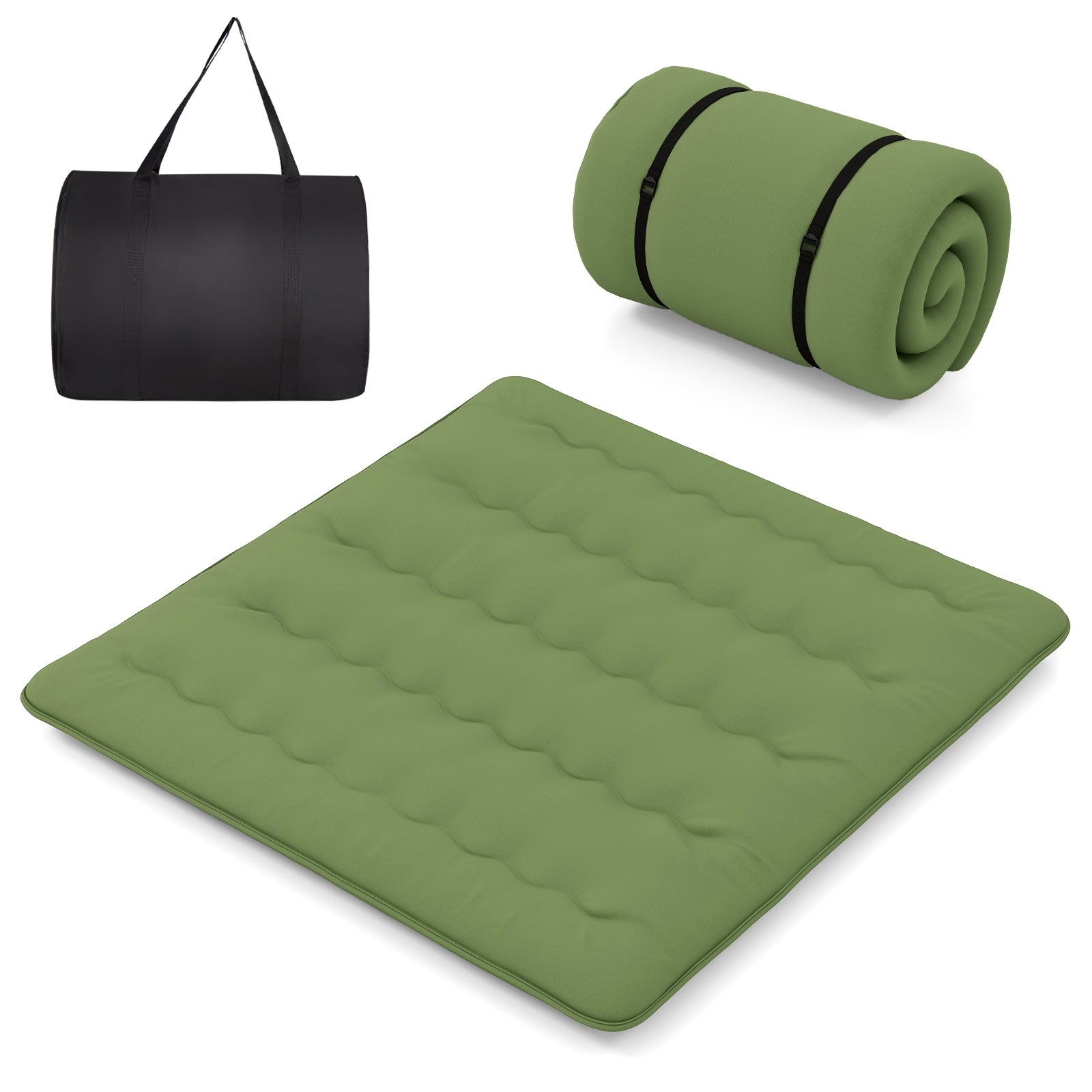 Floor Mattress with Washable Cover and Carry Bag-King Size, Green Mattresses at Gallery Canada
