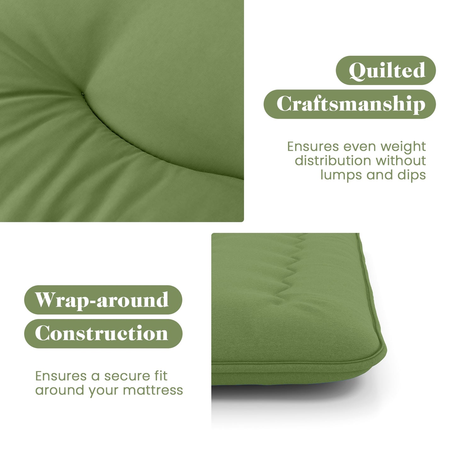 Floor Mattress with Washable Cover and Carry Bag-King Size, Green Mattresses at Gallery Canada