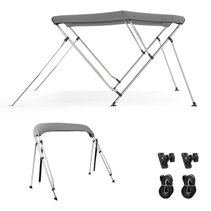 3-Bow/4-Bow Boat Bimini Top Sun Shade Boat Canopy with Storage Boot-3-Bow, Gray Water Sports at Gallery Canada