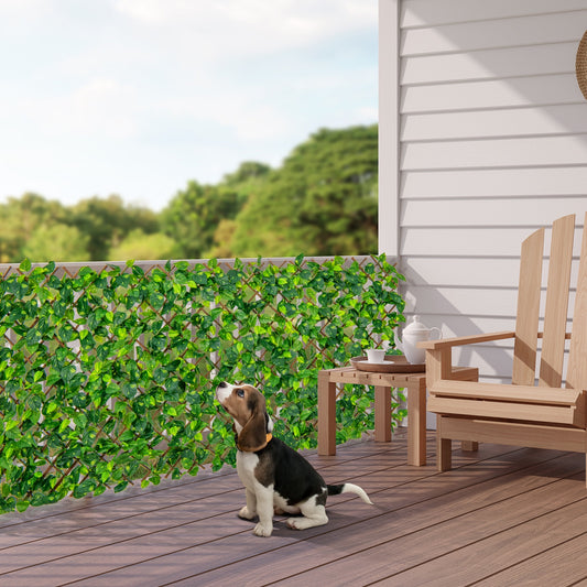 Expandable Fence Privacy Screen, Faux Fencing Panel, Real Willow Frame, Green Decorative Fencing & Flooring Green at Gallery Canada