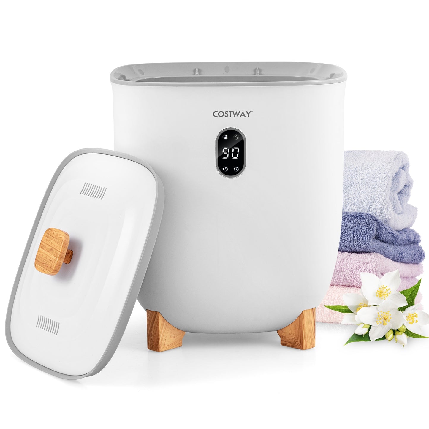 20L Towel Warmer Bucket with PTC Air Heater for Rapid and Even Heating, White Dryers at Gallery Canada