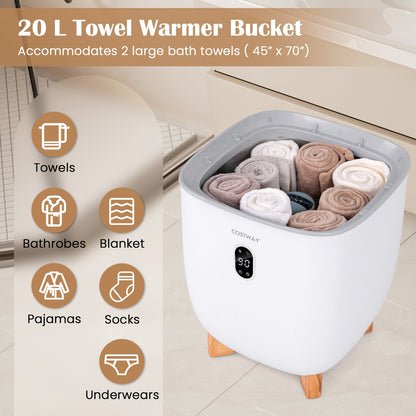 20L Towel Warmer Bucket with PTC Air Heater for Rapid and Even Heating, White Dryers at Gallery Canada