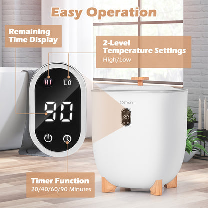 25L Towel Warmer Bucket with 2 Temperature Settings and Auto Shut Off, White Dryers at Gallery Canada