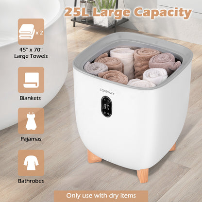 25L Towel Warmer Bucket with 2 Temperature Settings and Auto Shut Off, White Dryers at Gallery Canada