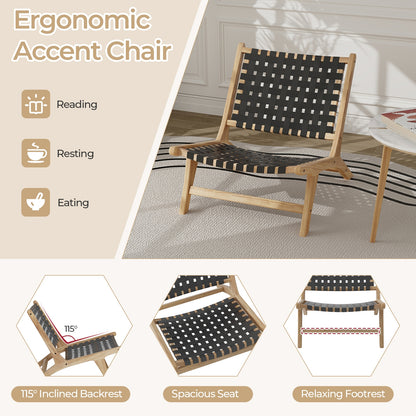 Modern Armless Teak Wood Lounge Chair, Black Patio Dining Chairs at Gallery Canada