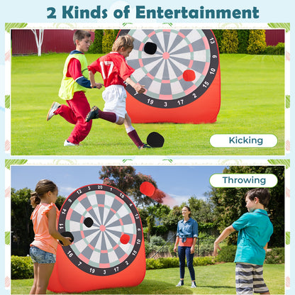 Large Dart Board for Kids with 4 Kick Balls, Red Lawn Games at Gallery Canada
