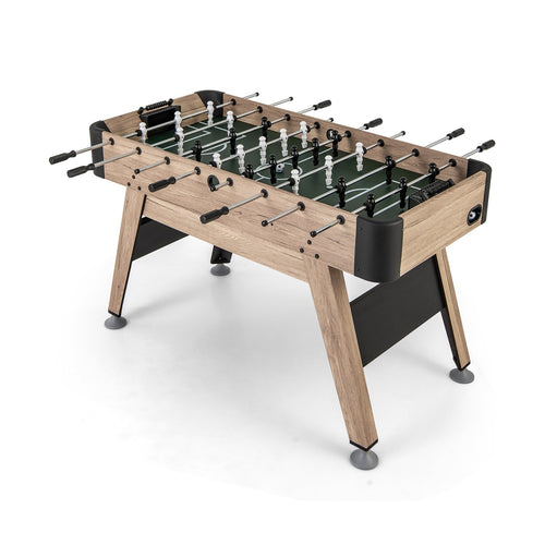 54 Inch Foosball Table Arcade Soccer Game Table with 2 Balls and 26 Players, Natural
