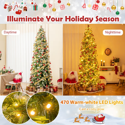 6/7.5/9 FT Artificial Christmas Tree with Warm-White LED Lights-L, Green Christmas Tree at Gallery Canada