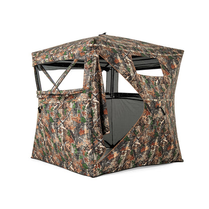 82 Inch Tall Hunting Blind 270° One Way See Through Ground Tent for 3-4 People, Camouflage Tents at Gallery Canada
