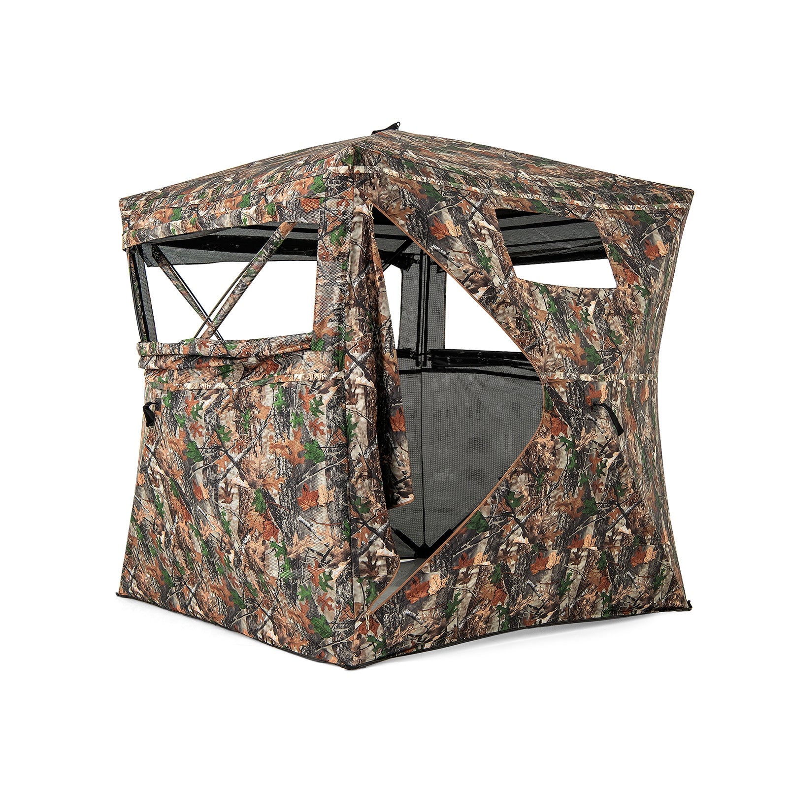 82 Inch Tall Hunting Blind 270° One Way See Through Ground Tent for 3-4 People, Camouflage Tents Camouflage at Gallery Canada