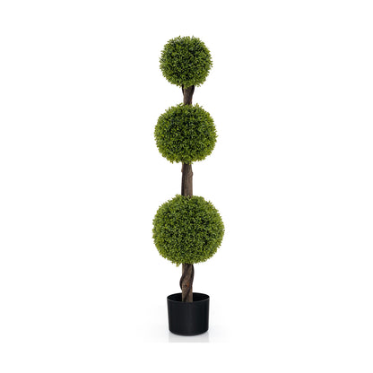 4 FT Arbre Artificiel en Forme de Boule, Vert