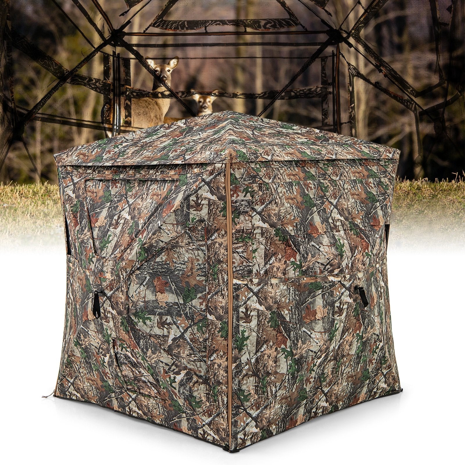 5-IN-1 Detachable Hunting Blind for 2-3 People with Skylight, Camouflage Tents at Gallery Canada