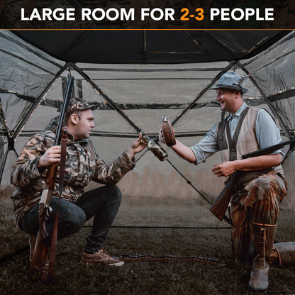 5-IN-1 Detachable Hunting Blind for 2-3 People with Skylight, Camouflage Tents at Gallery Canada