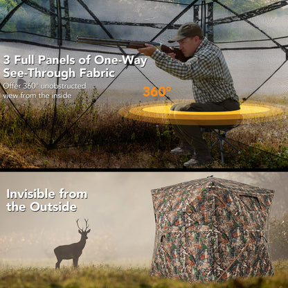 5-IN-1 Detachable Hunting Blind for 2-3 People with Skylight, Camouflage Tents at Gallery Canada