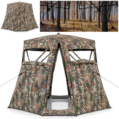 360° One Way See Through Ground Hunting Blind for Deer and Turkey Hunting, Camouflage Tents at Gallery Canada
