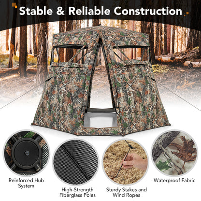 360° One Way See Through Ground Hunting Blind for Deer and Turkey Hunting, Camouflage Tents at Gallery Canada