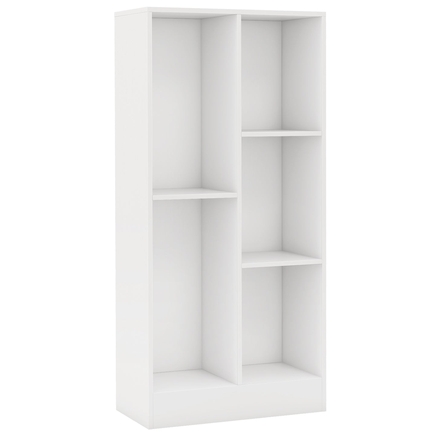 Bibliothèque de sol 5 cubes de 41 pouces, avec kits anti-basculement, blanc