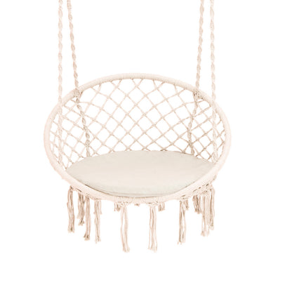 Cushioned Hammock Swing Chair, Beige Hammocks Beige at Gallery Canada