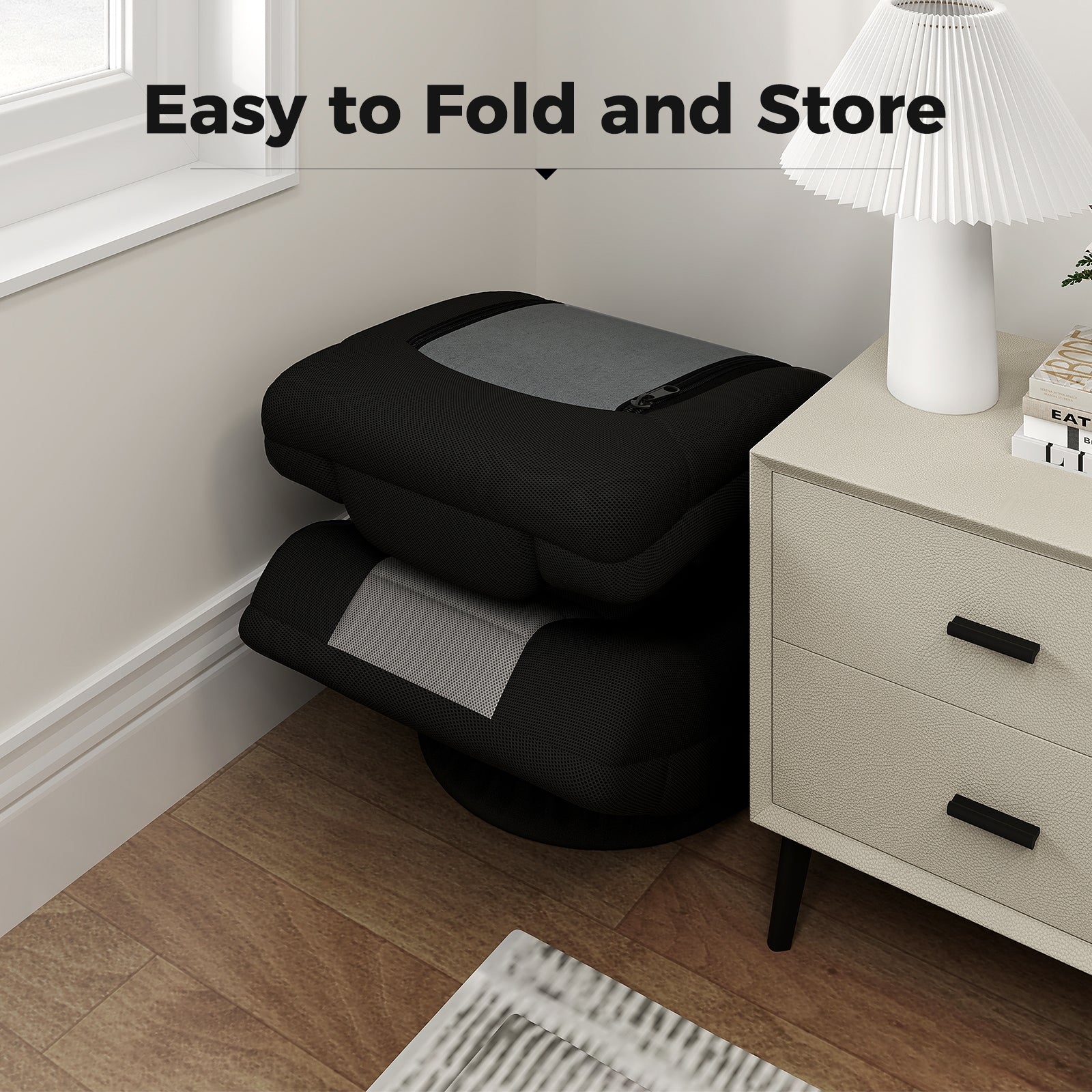 360° Swivel Gaming Chair with 4 Adjustable Position-Black and Gray, Black & Gray Gaming Chairs at Gallery Canada