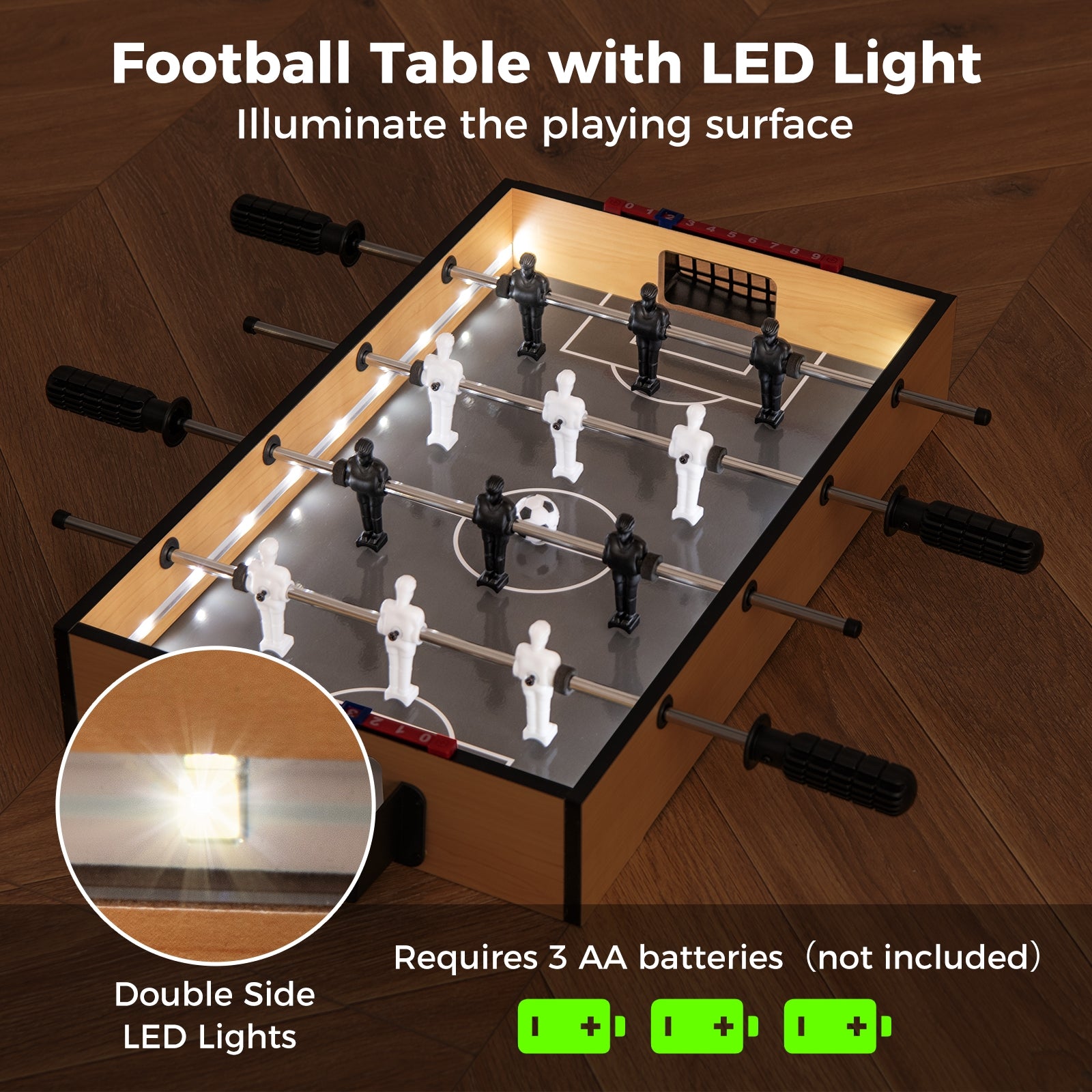Game Room Size Football Table with Non-slip Handle, Brown Game Room at Gallery Canada